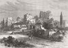 TURKEY. Gates of Istanbul. Silivri Kapousi 1877 old antique print picture