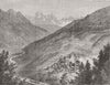 GEORGIA. Valley of Inguri, Commune of Kala 1877 old antique print picture