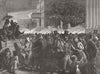 EGYPT. The Carpet Bazaar, Cairo 1883 old antique vintage print picture