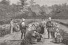 JAPAN. Tea gathering in Japan 1881 old antique vintage print picture