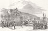 FRANCE. French President leaving Paris for South 1852 old antique print