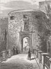 CROATIA. Pile Gate, Dubrovnik 1876 old antique vintage print picture