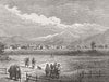 BOSNIA. Village & plain of Grahovo, Herzegovina 1876 old antique print picture