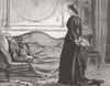 FAMILY. Lady Kingsbury, standing over her husband 1882 old antique print