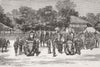 BURMA. Guns mounted on elephants, Tounghoo 1879 old antique print picture