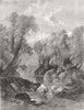 WALES. Welsh River Scenery 1858 old antique vintage print picture