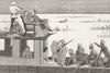 INDIA. Shooting alligators, way home from picnic 1879 old antique print