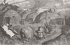 NEBRASKA. Pawnee Tribe. Camp, Midwinter 1870 old antique vintage print picture