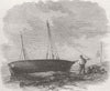 SHIPS. Boat John Ford, which crossed Atlantic 1867 old antique print picture
