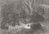 PORTRAITS. Stuck in the snow 1867 old antique vintage print picture