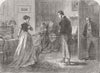 ROMANCE. Stewart Hunt's mtg Miss Jones 1867 old antique vintage print picture