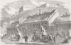 CHINA. Opium Wars. Josshouse(Ping Shan), Canton 1858 old antique print picture