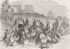 EGYPT. Prince of Wales, Edfu Temple 1862 old antique vintage print picture
