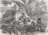 BEER. Hop-pickers resting 1858 old antique vintage print picture