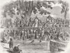 INDIA. Hindu Fair, Kashmir 1858 old antique vintage print picture