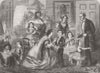 PERFORMING ARTS. Family party for Pantomime 1862 old antique print picture