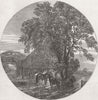 SUSSEX. Fine Arts. Cart Lodge, Sussex 1849 old antique vintage print picture