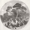 LONDON. Greenwich Park, during holidays 1849 old antique vintage print picture