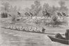 LONDON. Training for Oxbridge boat race 1873 old antique vintage print picture