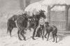 POLAND. Coursing. 2 Polish hunters 1873 old antique vintage print picture