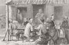 CHINA. Exterior of a Chinese inn 1873 old antique vintage print picture