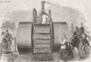 LONDON. Steam Rd-roller used, Hyde Park 1866 old antique vintage print picture