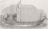 ITALY. State barge used by Italian King, Venice 1866 old antique print picture