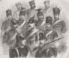 GERMANY. Troops of Prussian Army 1866 old antique vintage print picture