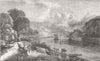 FRANCE. Toke of Draught Oxen, Moselle 1853 old antique vintage print picture