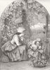 CHILDREN. Affection 1853 old antique vintage print picture