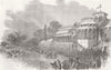 FRANCE. Chantilly-Jockey-Club Race 1853 old antique vintage print picture