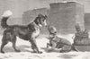 DOGS. Colonial-Britons never will be slaves 1879 old antique print picture