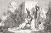 TOWNS. Royal Academy. City of Refuge 1853 old antique vintage print picture