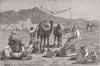 AFGHANISTAN. Camels passing under Koran, Jumrood 1879 old antique print