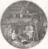 WILTS. Wiltshire Cottager's Fireside 1853 old antique vintage print picture