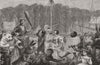 LANCS. May-Day Fete, Worsley, Manchester 1881 old antique print picture