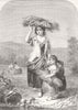 CHILDREN. Rustics 1853 old antique vintage print picture