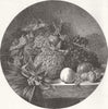 FRUIT. Out House 1853 old antique vintage print picture