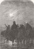 PORTRAITS. Night March 1853 old antique vintage print picture