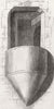 DURHAM. Minstrels Niche, dining-hall of Castle 1858 old antique print picture