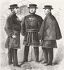 LONDON. Yeomen of guard, Tower, their new costume 1858 old antique print
