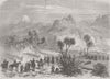 MEXICO. Battle of Puebla. France; Troops, Orizaba Rd 1862 old antique print