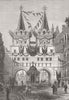 RUSSIA. Voskressensky Gate, Iberian mother of God ch 1883 old antique print