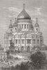 RUSSIA. Imperial coronation, Moscow. St Saviour  1883 old antique print