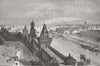 RUSSIA. Moscow, from the Kremlin 1883 old antique vintage print picture