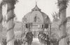 HAWAII. Coronation of King Sandwich Islands() 1883 old antique print picture