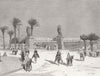 EGYPT. Cairo. bridge & barracks, Kasr-en-nil 1883 old antique print picture