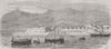 ITALY. Citadel Messina, Sicily 1860 old antique vintage print picture