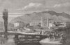 ITALY. La Torre del Diavolo, outskirts of Palermo 1860 old antique print