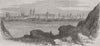 PERU. Lima from Amancaes, Gt earthquake 1860 old antique vintage print picture